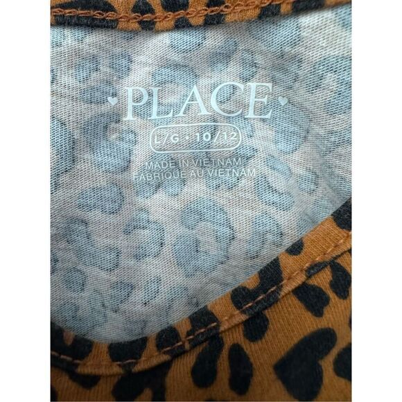 The Children’s Place L 10-12 girls long sleeve cheetah skater dress safari big c - Picture 4 of 6